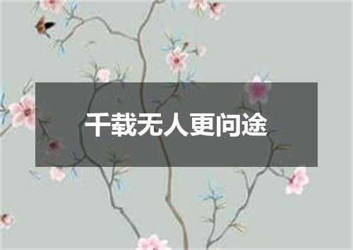 千载无人更问途