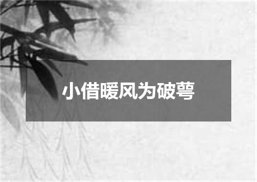 小借暖风为破萼