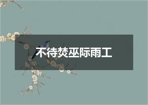不待焚巫际雨工