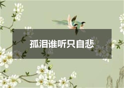 孤泪谁听只自悲