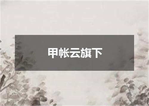 甲帐云旗下