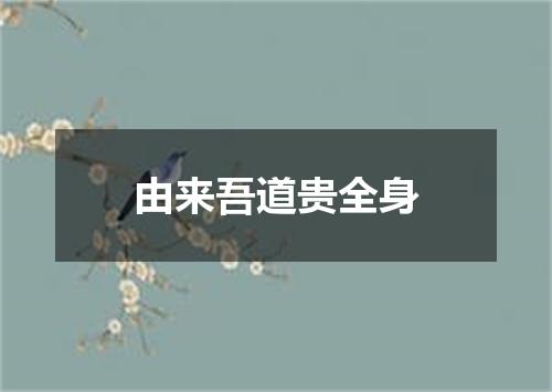 由来吾道贵全身