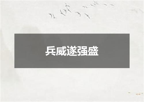 兵威遂强盛
