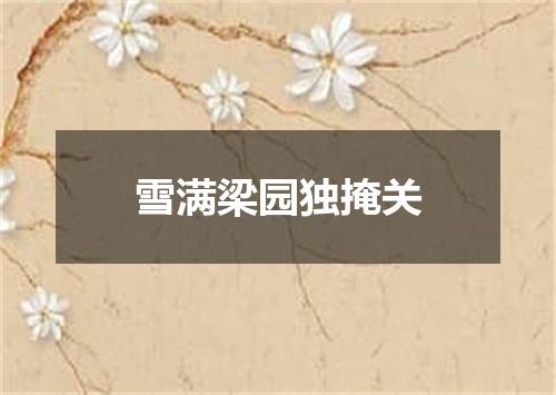 雪满梁园独掩关