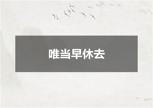 唯当早休去