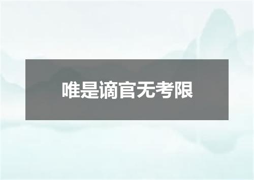 唯是谪官无考限
