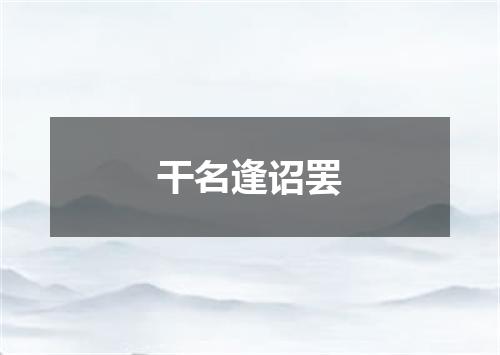 干名逢诏罢