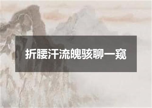 折腰汗流魄骇聊一窥