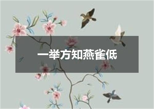 一举方知燕雀低