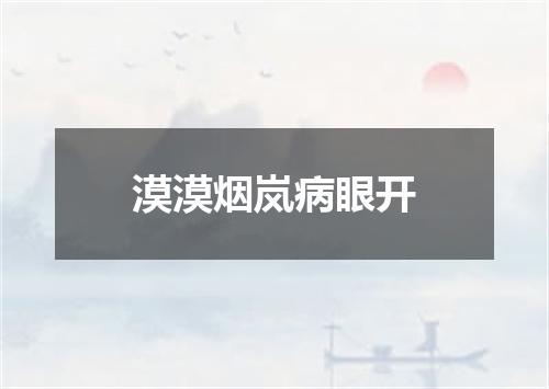 漠漠烟岚病眼开