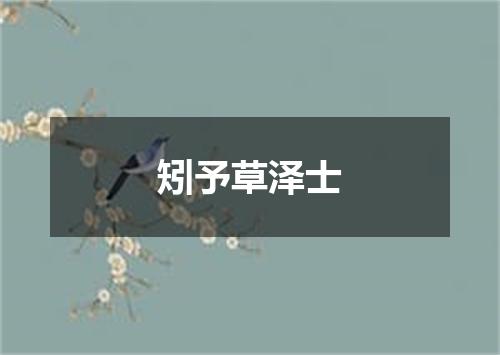 矧予草泽士