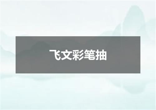 飞文彩笔抽