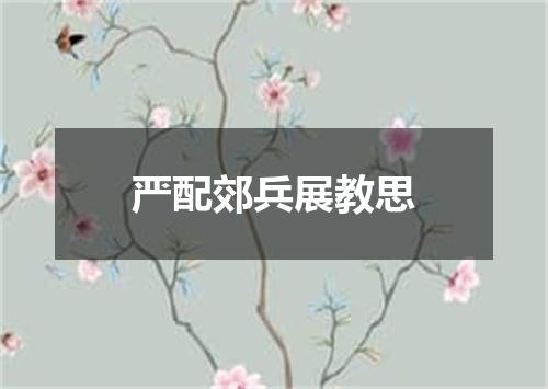 严配郊兵展教思