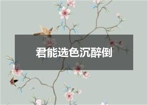 君能选色沉醉倒