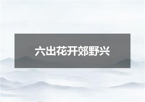 六出花开郊野兴