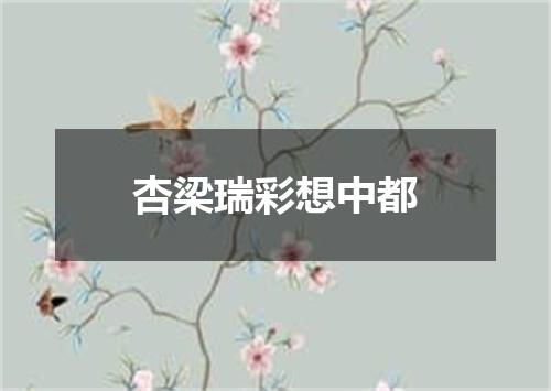 杏梁瑞彩想中都