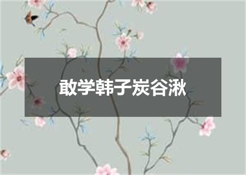 敢学韩子炭谷湫