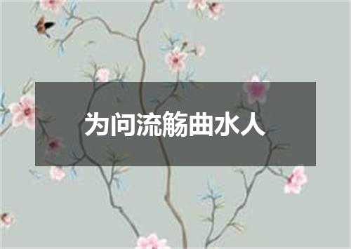 为问流觞曲水人