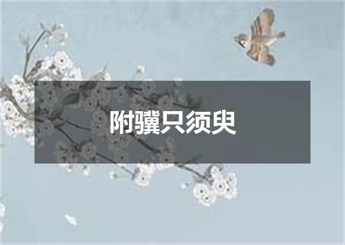 附骥只须臾