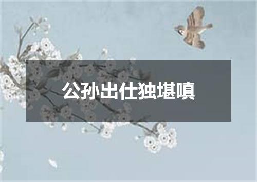 公孙出仕独堪嗔