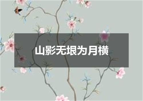 山影无垠为月横