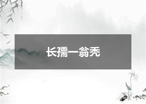 长孺一翁秃