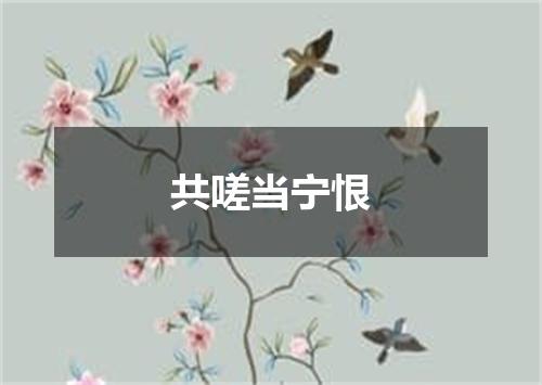 共嗟当宁恨