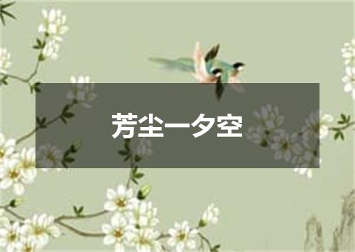 芳尘一夕空