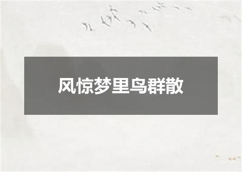 风惊梦里鸟群散