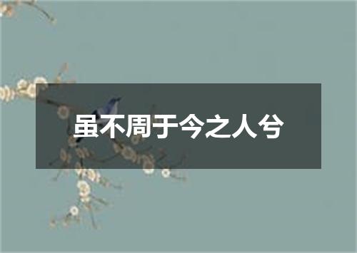 虽不周于今之人兮