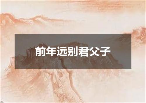 前年远别君父子