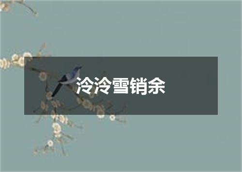 泠泠雪销余
