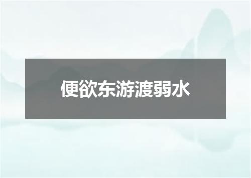 便欲东游渡弱水