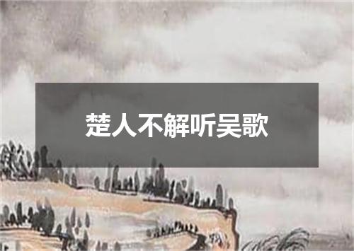 楚人不解听吴歌