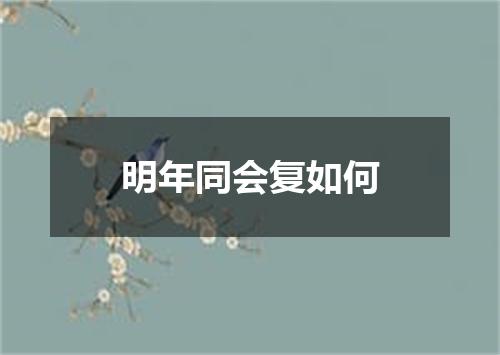 明年同会复如何