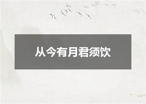 从今有月君须饮