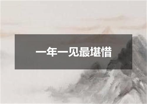 一年一见最堪惜