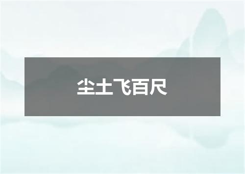 尘土飞百尺
