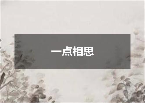 一点相思