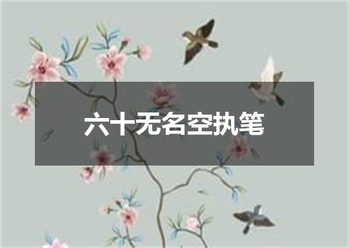 六十无名空执笔