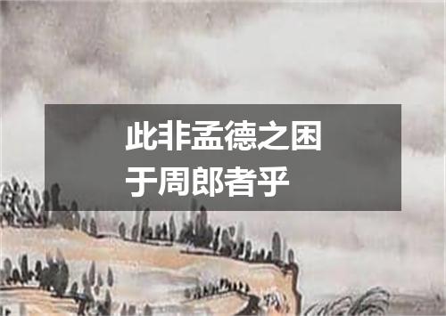 此非孟德之困于周郎者乎
