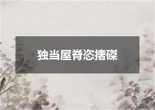 独当屋脊恣撦磔