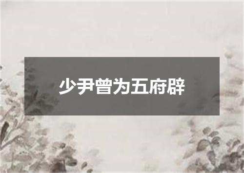 少尹曾为五府辟