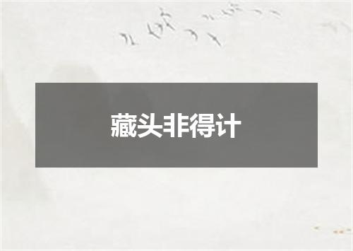 藏头非得计