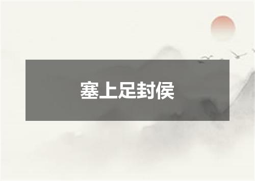 塞上足封侯