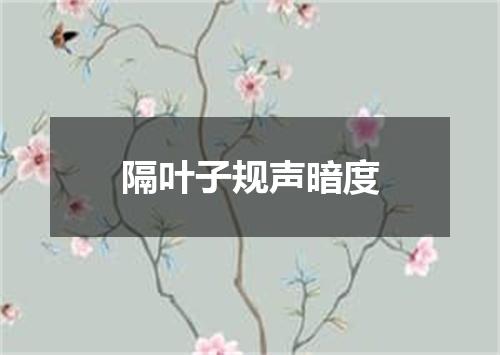 隔叶子规声暗度