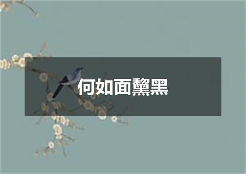 何如面黧黑