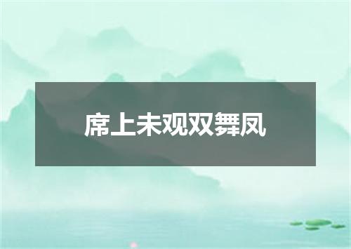 席上未观双舞凤