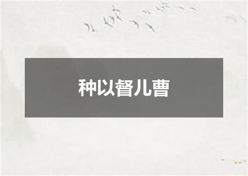 种以督儿曹