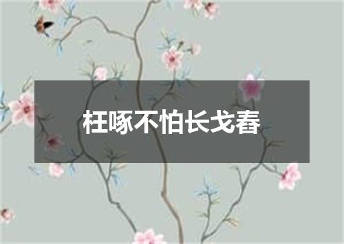 枉啄不怕长戈舂